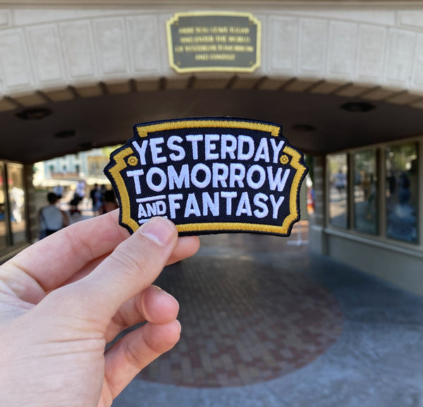 yesterday tomorrow and fantasy entrance plaque patch
